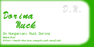 dorina muck business card